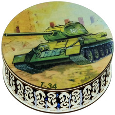 Конфеты Кремлина чернослив шоколадная шкатулка круглая танк 400 г