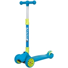 Самокат-кикборд Novatrack RainBow Pro Button складной голубой