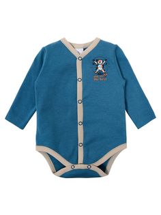 Боди для мальчика Мамуляндия 19-913 Интерлок, Бирюзовый р. 56