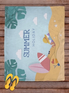 Плед покрывало пляжное для пикника флис 145х180 Summer Holiday Iq Komfort