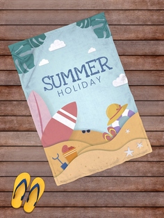 Плед покрывало пляжное для пикника флис 145х100 Summer Holiday Iq Komfort