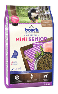 Сухой корм для собак Bosch Mini Senior, для пожилых мелких пород, домашняя птица, 2,5кг