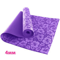 Коврик для йоги Flower (1.1 кг, 175 см, 4 мм, фиолетовый, 60 см) Rama Yoga