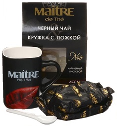 Чай черный в подарочном наборе Maitre ассам и керамическая кружка с ложкой 90 г
