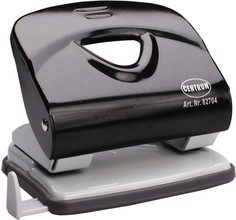 Дырокол в металлическом корпусе на 25 листов, с измерительной планкой, черный Centrum