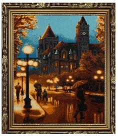 Алмазная мозаика " Ночной город", 50x68 см, арт. 7136 Cristyle
