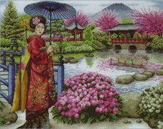 Набор для вышивания Anchor Maia Японский сад 30х40 см