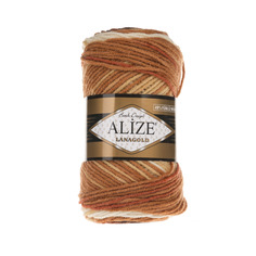 Пряжа для вязания Ализе Lana Gold Batik (50%шерсть, 50%акрил) 5х100гр/240м цв,2626 Alize