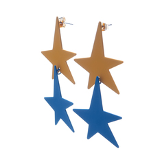 Серьги Moon Paris Del mare каскад звезд синие