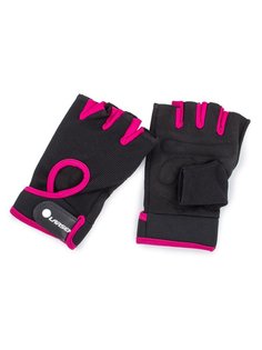 Перчатки для фитнеса Larsen, чёрно-розовые, размер: Xs