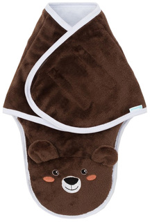 Конверт-одеяло Крошка Я Бурый мишка, коричневый, рост 50-56 см