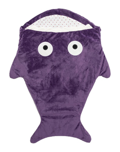 Одеяло-конверт Крошка Я Акула фиолетовое 48x83 см