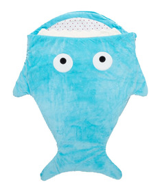 Одеяло-конверт Крошка Я Акула голубое 48x83 см