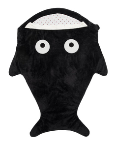 Одеяло-конверт Крошка Я Акула черное 48x83 см