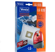 Комплект пылесборников для пылесоса Vesta filter LG 03 S 4 шт + 2 фильтра Веста