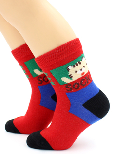 Носки Hobby Line 3551 детские для мальчиков, котята, 16-18