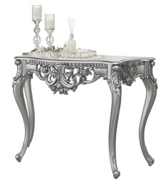 Консоль Мэри-Мебель КН-01, цвет серебро, 122х48х82 см.