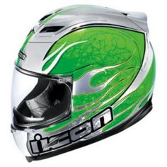 Шлем Icon Airframe Claymore Chrome Green, размер XL