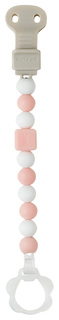 Держатель Nattou (Наттоу) для фиксации соски Pacifinder Lapidou light pink-white 879347