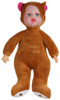 Мягкая игрушка "Кукла в костюмчике медведя", цвета микс Sima-Land