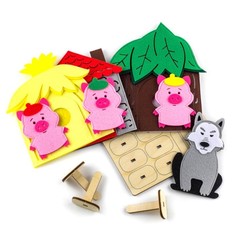 Пальчиковый театр Sima-Land Три поросенка, герои + домик