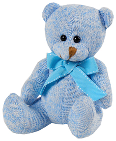 Мягкая игрушка "Мишка с бантом" цвет голубой Sima-Land