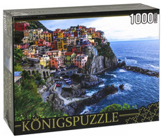 Konigspuzzle. Пазлы 1000 элементов. Италия. Манарола Рыжий кот