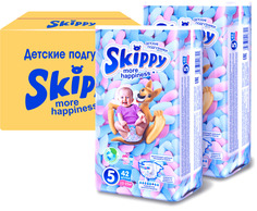 Подгузники Skippy More Happiness Plus 5/XL (12-25 кг), 2x42 шт.