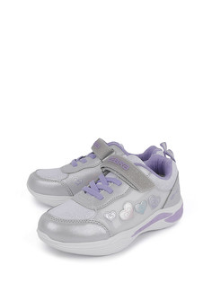 Кроссовки ЗЕБРА 15012-10 цв. серебристый р.26