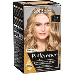 Краска для волос LOreal "Preference" тон 8.3, Канны, Золотой Светло-Русый 174 мл