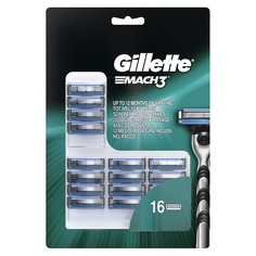Сменные кассеты Gillette Mach3 для мужской бритвы, 16 шт