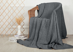 Плед Mel Sonn Maddox Цвет: Тёмно-Серый 220х240 см