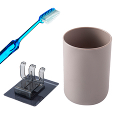 Кружка для зубных щеток Blonder Home BH-CUP-03, цвет кофейный, 10,3х7,2 см