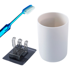 Кружка для зубных щеток Blonder Home BH-CUP-01, цвет белый, 10,3х7,2 см
