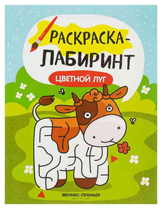 Книжка-Раскраска С лабиринтами Феникс Цветной луг