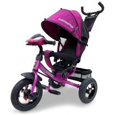 Велосипед трехколесный Lexus Trike со светомузыкой малиновый, колеса надувные 12" и 10"