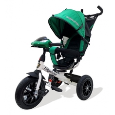 Велосипед трехколесный Lexus Trike со светомузыкой белый+зеленый, колеса надувные 12 и 10"