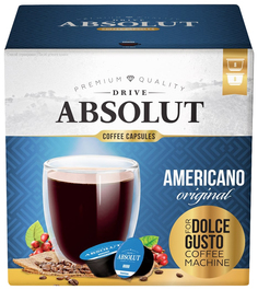 Кофе Absolut Drive Americano Original в капсулах для кофемашины Dolce Gusto 16 капсул