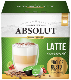 Кофе Absolut Drive Latte Caramel в капсулах для кофемашины Dolce Gusto 16 капсул