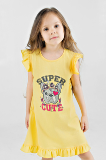 Сорочка для девочки Bossa Nova, цв.желтый, р-р 122