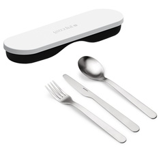 Набор столовых приборов в футляре "On the Go", 3 штуки, цвет: белый Guzzini
