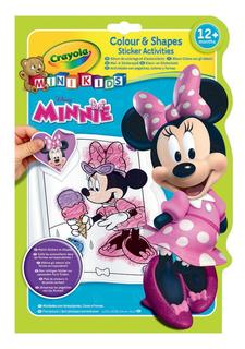 Раскраска с фигурными наклейками минни маус Crayola
