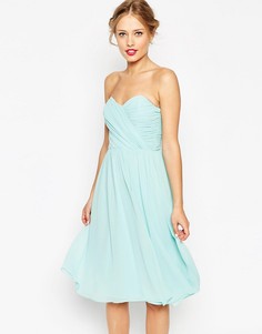 Шифоновое платье‑бандо миди ASOS WEDDING-Синий