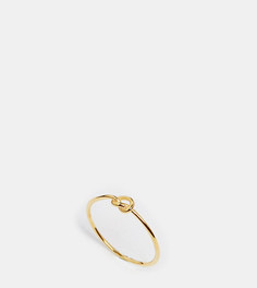Позолоченное серебряное кольцо ASOS-Золотой