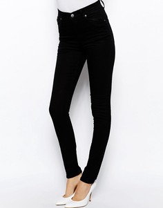 Зауженные джинсы с завышенной талией Cheap Monday Second Skin-Черный
