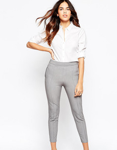 Брюки с завышенной талией ASOS PETITE-Серый