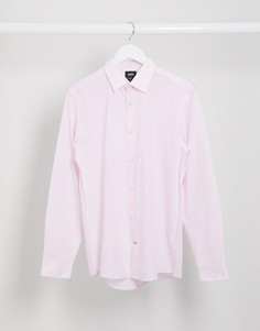 Розовая строгая приталенная рубашка Burton Menswear-Розовый
