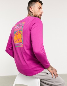 Фиолетовый лонгслив с принтом на спине The North Face Faces