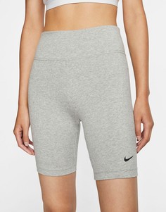 Серые леггинсы-шорты Nike-Серый