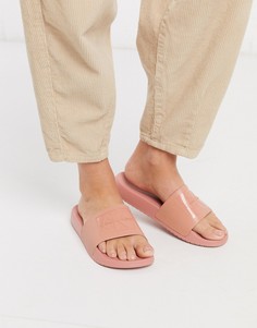 Розовые шлепанцы из гибкого пластика Calvin Klein-Розовый